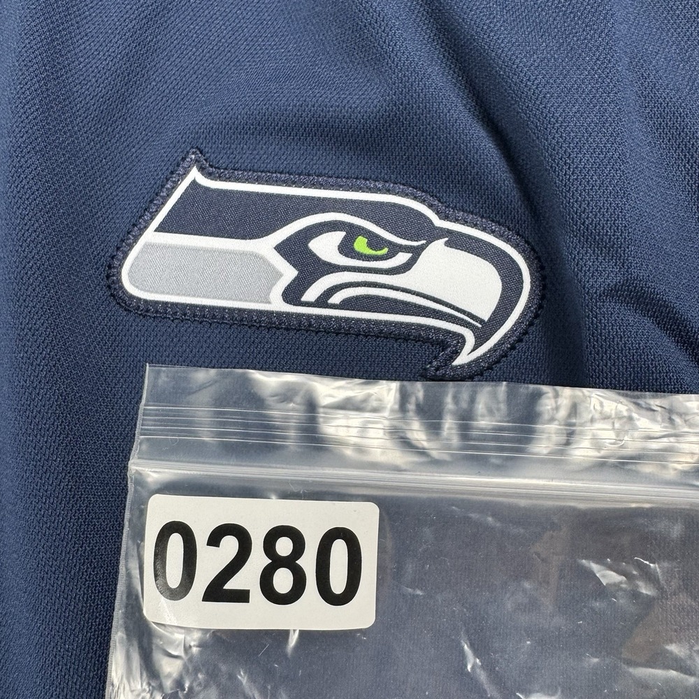 Nike NFL Training Equipment Seattle Seahawks Navy Dri-Fit Polo Shirt Men 2XL EUC - Picture 7 of 7